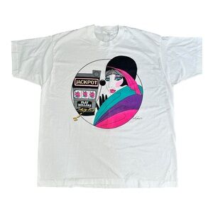 Vintage 90s Art Attack Casino Reservation Shirt Size XL Jack Pot Art Tee…